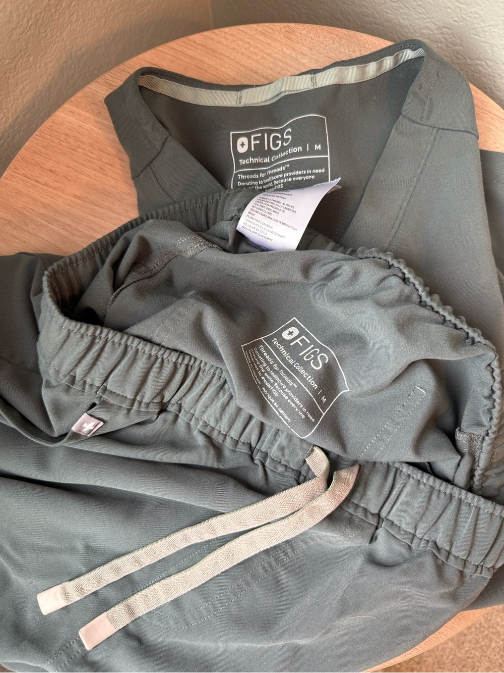 Figs Olive Gray Technical Scrub Set